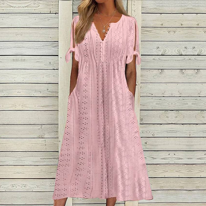 🏆【Legkeresettebb termékek】[S-5XL]👗Egyszerű és gyönyörű egyszínű ruha