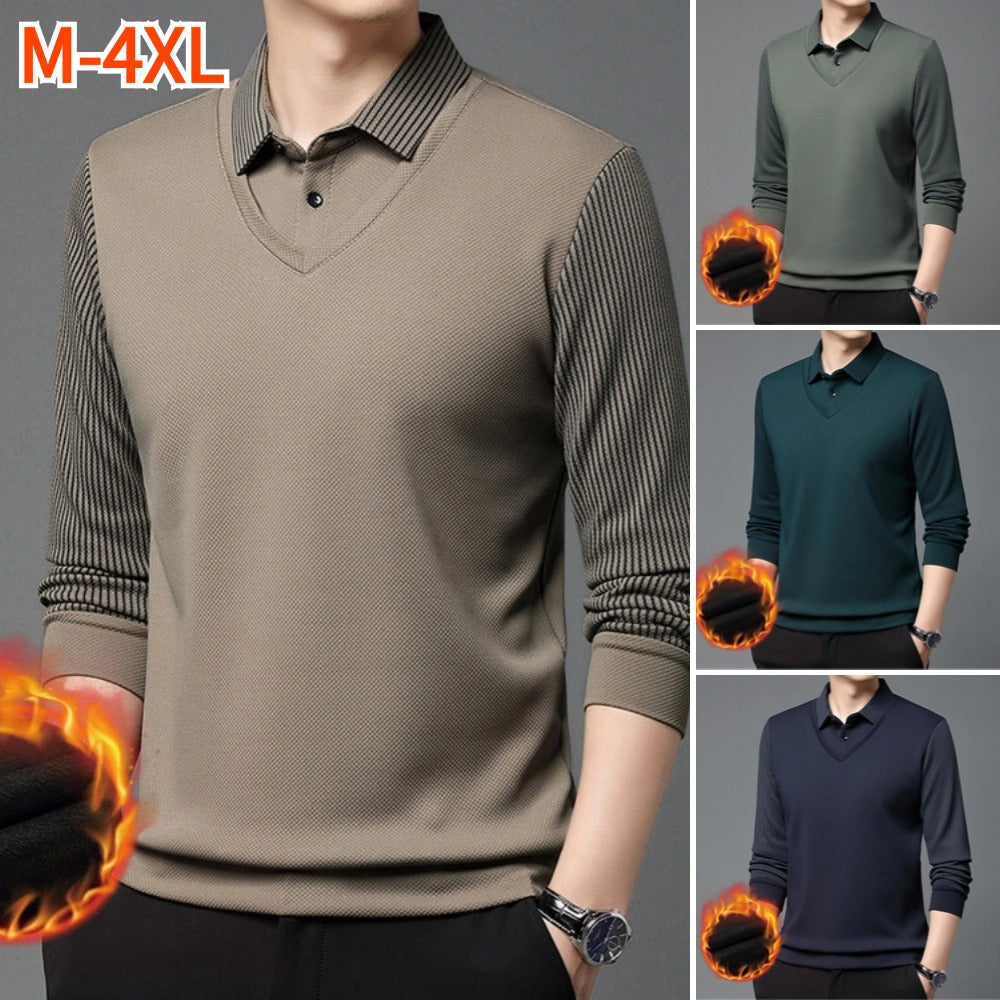 🔥👔【M-4XL】Nová pánská košile s imitací žinylky 4248332