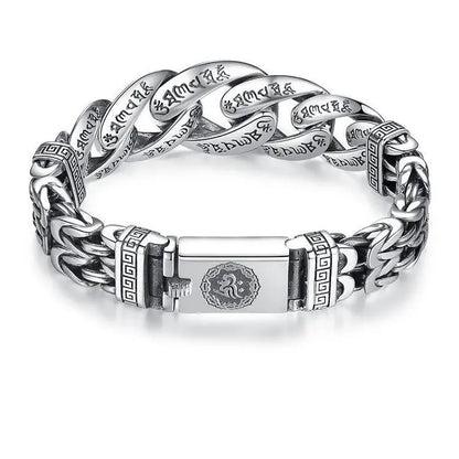 ⌚🕉️Pulsera retro para hombre con diseño de paz, mantra de seis caracteres, personalizada y poderosa.