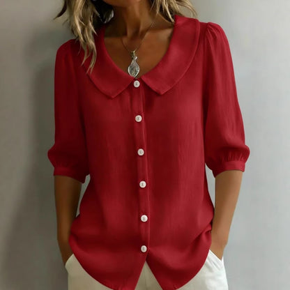 🌸【S-3XL】Γυναικείο κοντομάνικο ζακέτο με κουμπιά. Δυνατότητα πληρωμής κατά την παράδοση✅