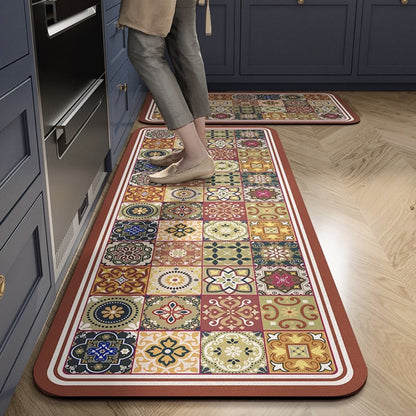 💥💥【se venden como pan caliente】【40*60+40*120cm】Alfombras de cocina y baño antideslizantes y muy absorbentes 4214548