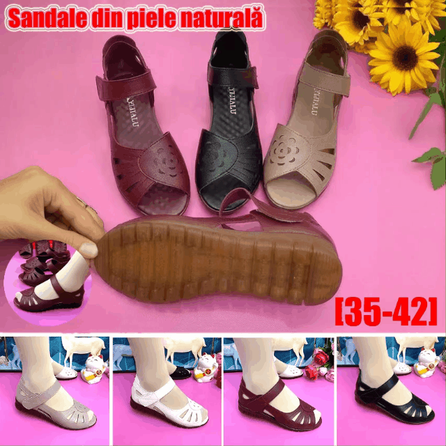 🔥【Velikosti 35-41】Nový letní styl, pohodlné dámské sandály z pravé kůže, měkká podrážka 4252263