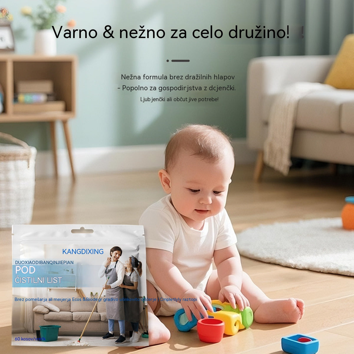 🧹✨ 【4 pakiranja - 240 tablet】Antibakterijske in dezodorirajoče večnamenske čistilne tablete | Primerne za lesena tla, laminat, ploščice in stene prikolic