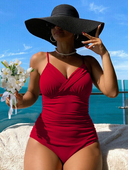 👙【S-2XL】Pohodlné dvoudílné plavky s potiskem a mašlemi 4260826