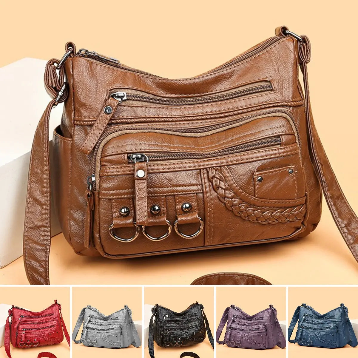 💥👜2026 Nuevo bolso de hombro/bandolera de cuero suave de gran capacidad