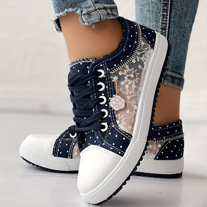 💕【35-42】2026 zapatos de lona de encaje huecos casuales de moda