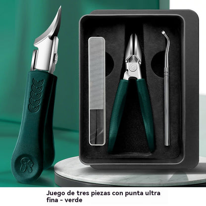 🔥【Compra 1 y recibe 1 gratis】🔥 Cortaúñas antisalpicaduras con borde inclinado de 25° (juego de 3 piezas)