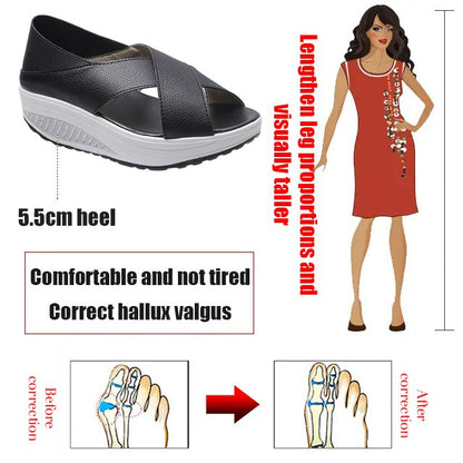[Tallas 35-40] Nuevas sandalias casuales para mujer 2026, suela gruesa, transpirables, con puntera abierta. 4313678