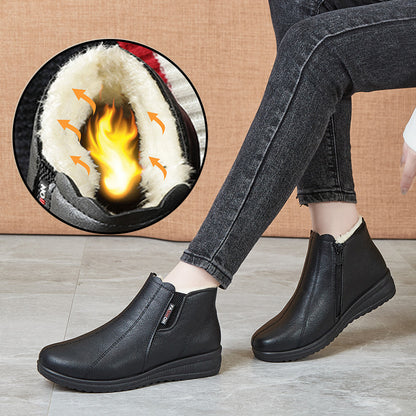 🔥【35-41】Zimski bombažni čevlji iz mehkega usnja in mehke volne