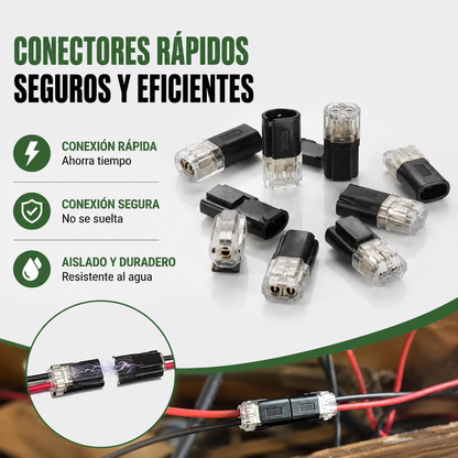 🥳 ¡50% de descuento! ⏰ 【1000 unidades en stock】 Conector de doble cable con hebilla de bloqueo, cierre de seguridad, antideslizante ⚡️