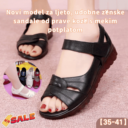 🔥【Velikosti 35-41】Nový letní styl, pohodlné dámské sandály z pravé kůže, měkká podrážka 4252263
