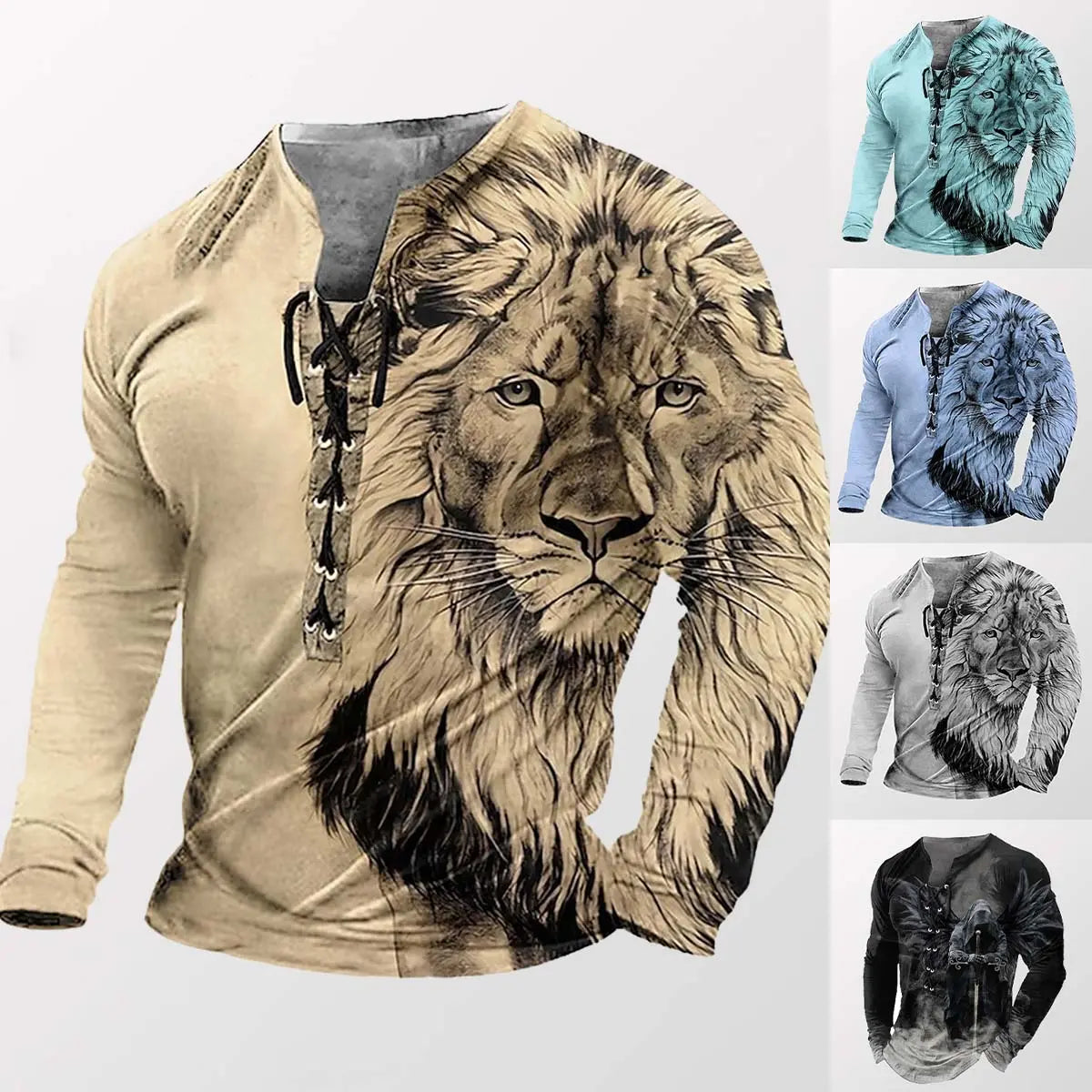 🦁🦁2026【Novinka】 Pánské ležérní tričko s 3D potiskem