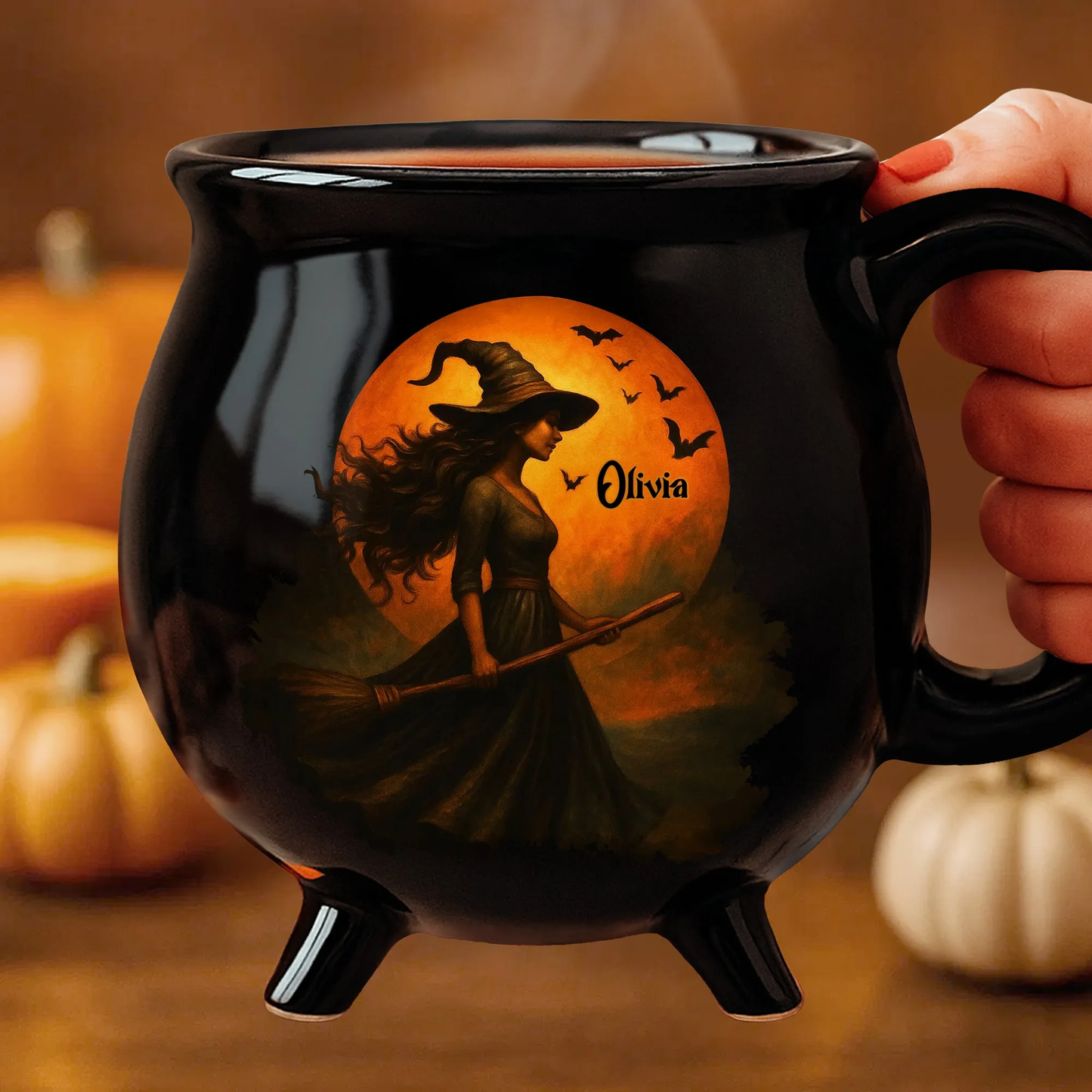 🧙‍♀️🎃Unikátní kreativní hrnek s drahokamy Čarodějnický kotel 4242954