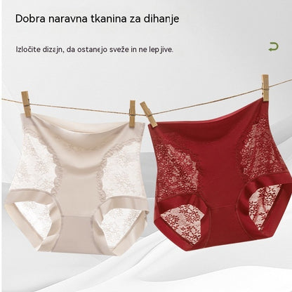 Ženske visoko elastične brezšivne čipkaste hlačke za uravnavanje trebuha, oblikovanje postave in dvigovanje zadnjice