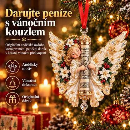 ❤️🎁5-delni komplet za 27 €✨ Božični okrasek za shranjevanje denarja v obliki angela
