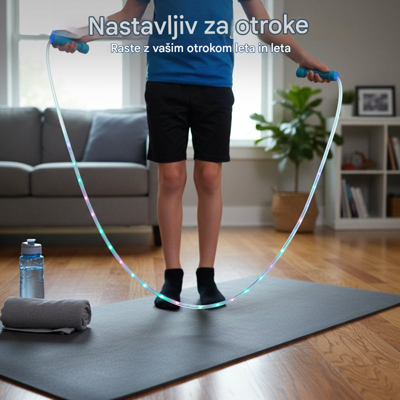 🏃【Kupite enega, enega dobite brezplačno】🌈Otroška skakalna vrv z LED lučko