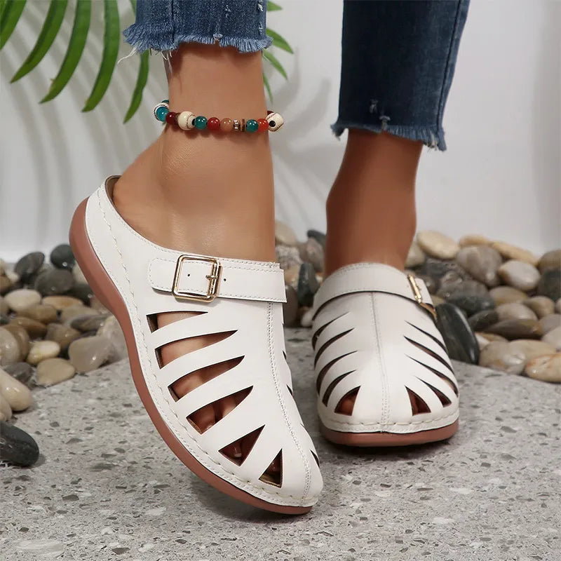 👡 Poletni čevlji iz perforiranega usnja, zapenjanje na ježka, ergonomski podplat proti utrujenosti, velikosti 36-43! ☀️✨