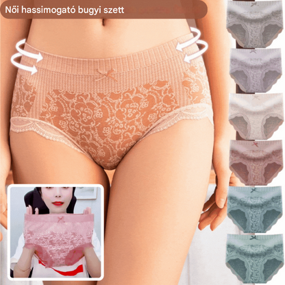 🔥【Vásároljon 4 darabot, kap 4 ingyen】🔥Női, magas derekú, antibakteriális, nedvességelvezető fehérnemű