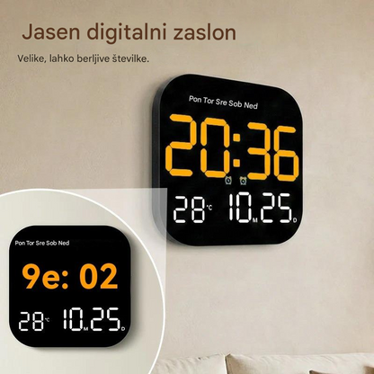 🕰️🛏️Digitalna ura za dom/pisarno z dvojno uporabo: Nežno vas zbudi, poslovite se od nadležnih alarmov! Nastavljiva svetlost, tiho delovanje ponoči. Prikazuje tudi temperaturo. Zanesljiv spremljevalec za vaše vsakdanje življenje. 🌙