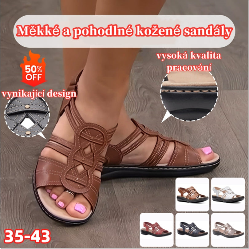 🔥【Bestseller】【35-43】Miękkie i wygodne skórzane sandały damskie 4255184
