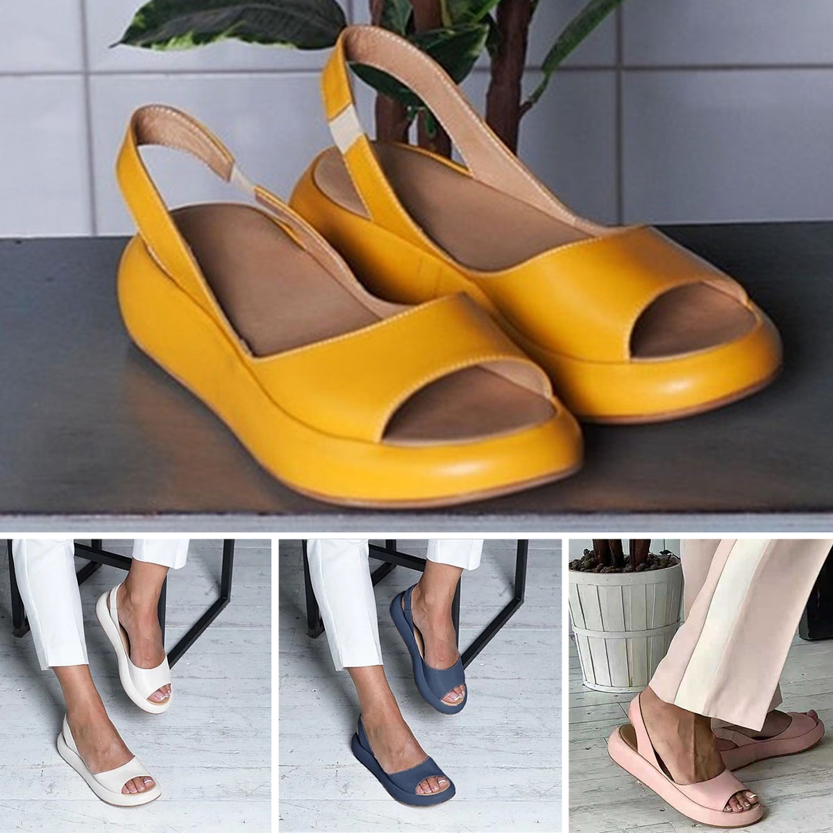 🔥👡【35-43】Άνετα ορθοπεδικά γυναικεία σανδάλια με χοντρές σόλες ✅️Πληρωμή κατά την παράδοση ✅️2 είδη με έκπτωση 70%