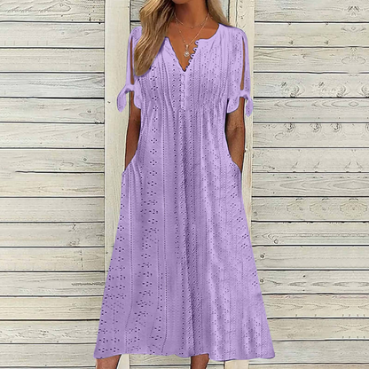 🏆【Legkeresettebb termékek】[S-5XL]👗Egyszerű és gyönyörű egyszínű ruha
