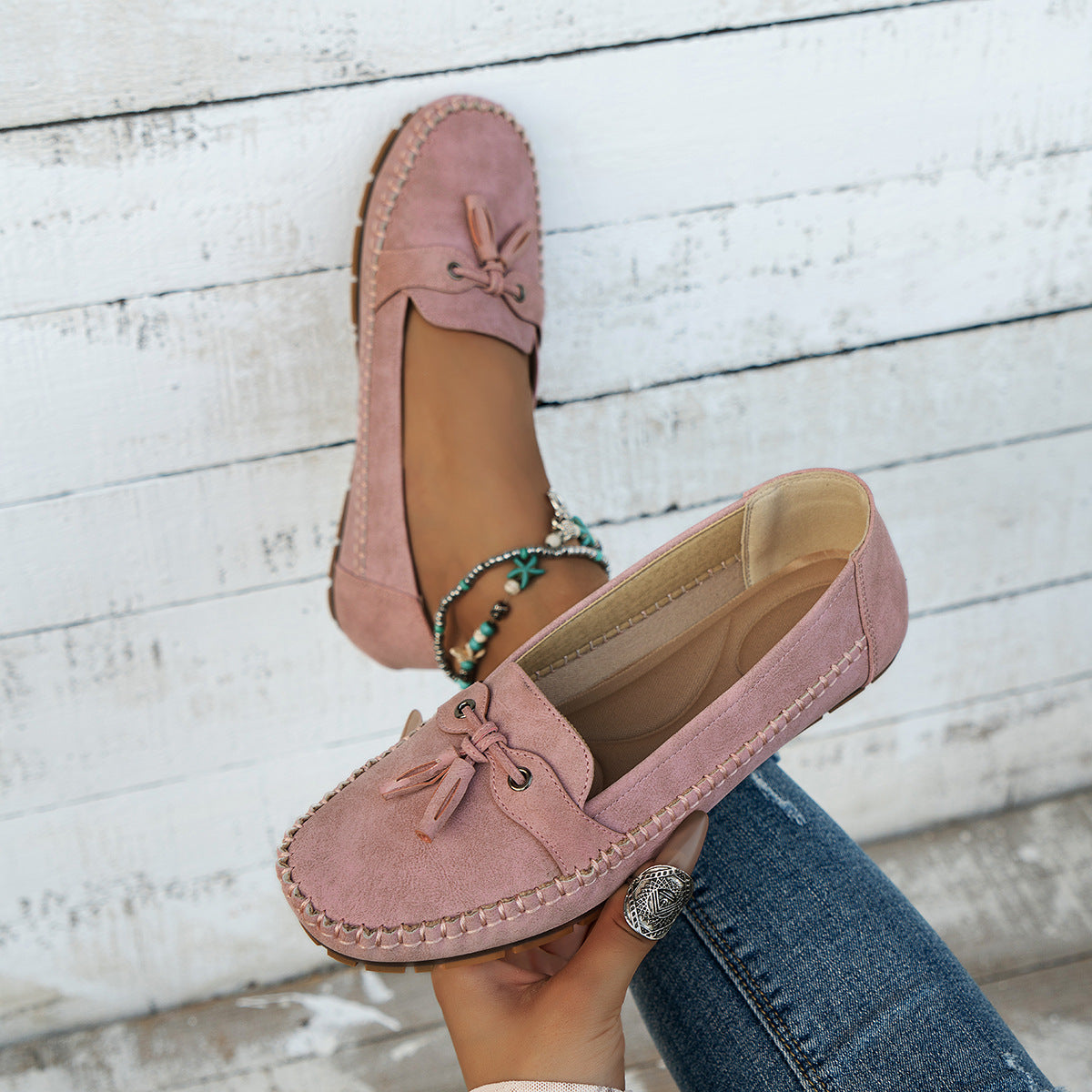 ✨50% έκπτωση✨【36-43】 Γυναικεία ορθοπεδικά παπούτσια, κατασκευασμένα από φυσικό δέρμα, ελαφριά, αντιολισθητικά, αναπνεύσιμα και άνετα.