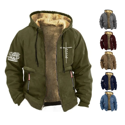 🔥🧥🔥【Plačilo ob dostavi】【S–3XL】Elegantna in topla moška jakna iz flisa za jesen in zimo