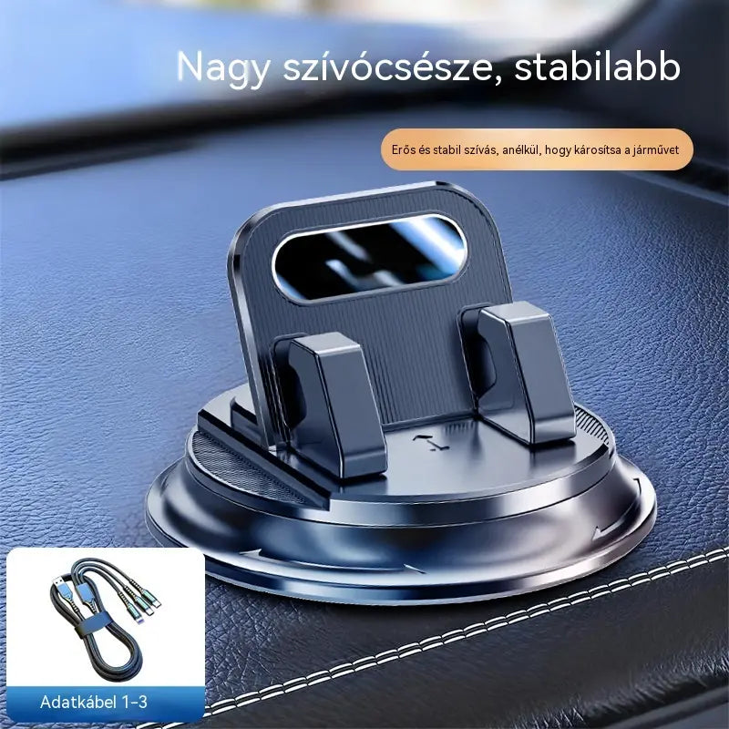 🎯 50% KEDVEZMÉNY MINDENRE! Forgatható telefontartó – Biztonságos műszerfalra rögzítés, nagy tapadású gumi 🧭🔄 【Minőség garantált】