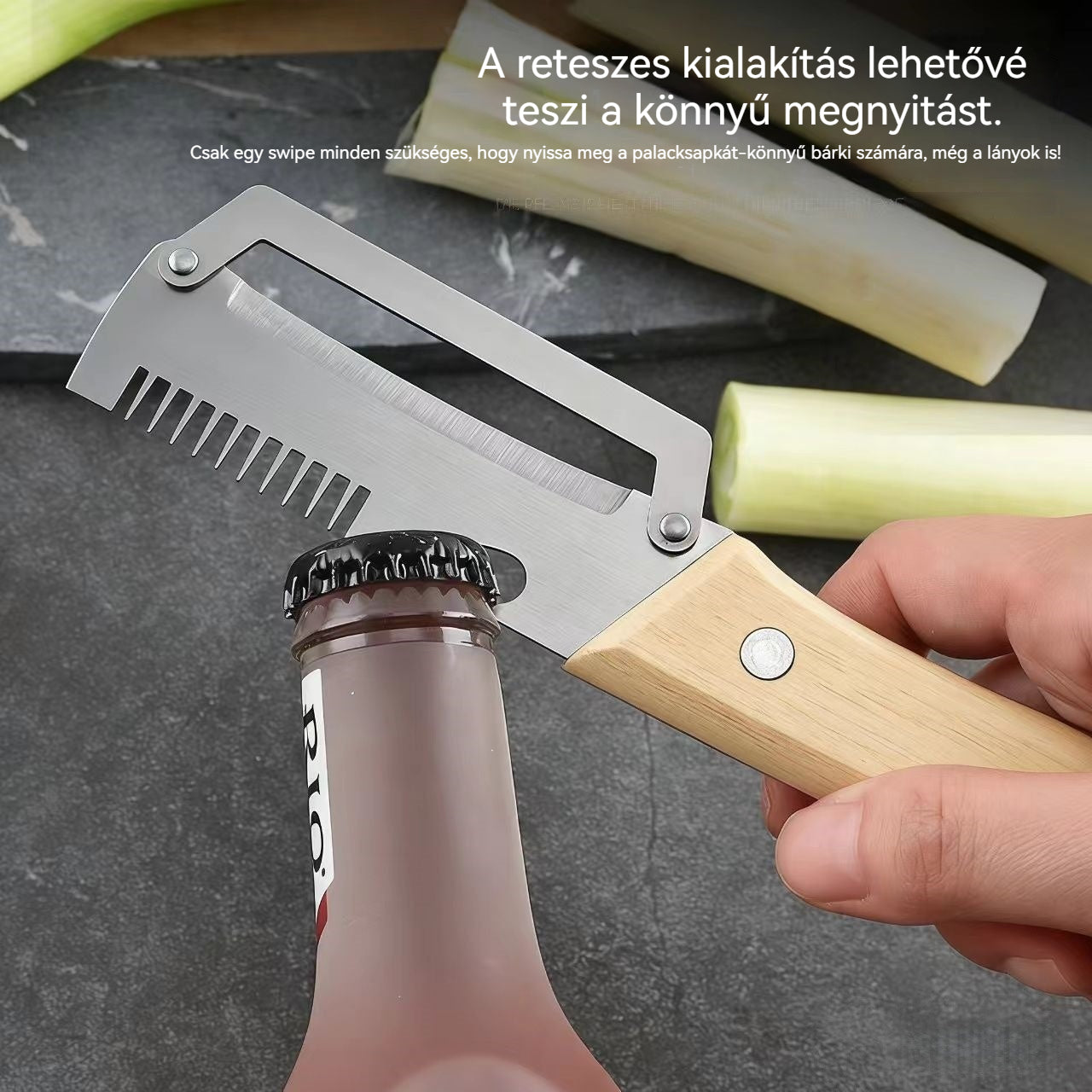 ✅【Vegyél kettőt, kettőt kapsz ingyen!】🧅🔪 3 az 1-ben többfunkciós konyhai hámozó: hámoz, vág és üvegkupakot nyit! 🔥