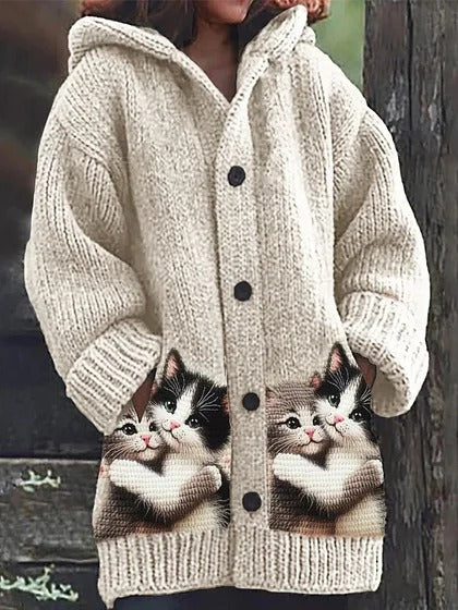 【S-5XL】Chaqueta con capucha y estampado animal para mujer, moderna y bonita. 4205828