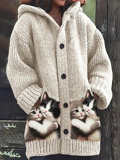 【S-5XL】Chaqueta con capucha y estampado animal para mujer, moderna y bonita. 4205828