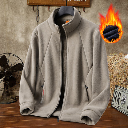 🧣【50% POPUST】 【M-5XL】 Moški debeli flisni jopič – na voljo v velikih velikostih, topel in udoben za jesen in zimo