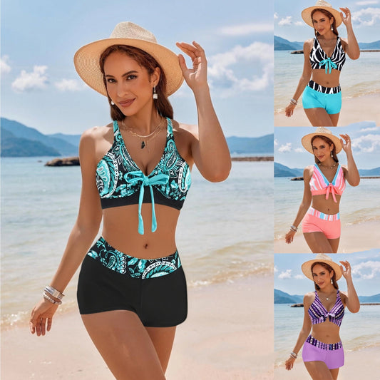 🏊‍👙【S-5XL】Časově omezená sleva 50 %🌴 Elegantní plavky s potiskem pro větší velikosti