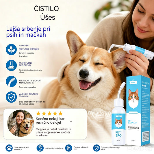 🐶🐱 Čistilo za ušesa za lajšanje srbečih ušes pri psih in mačkah.