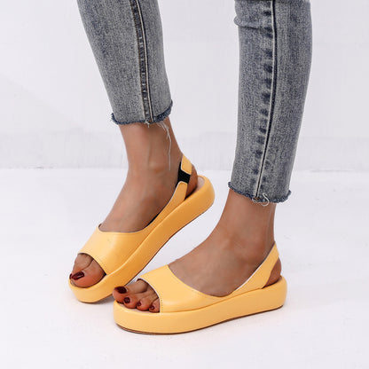 🔥【35-43】👡 Pohodlné dámské sandály z měkké kůže se silnou podrážkou 4245132