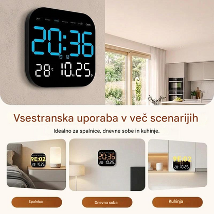🕰️🛏️Digitalna ura za dom/pisarno z dvojno uporabo: Nežno vas zbudi, poslovite se od nadležnih alarmov! Nastavljiva svetlost, tiho delovanje ponoči. Prikazuje tudi temperaturo. Zanesljiv spremljevalec za vaše vsakdanje življenje. 🌙