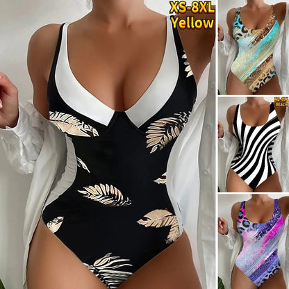 🌊🏖️【S-8XL】🏖️ Tvarující jednodílné plavky se širokými ramínky | Dokonalá letní silueta 🤍