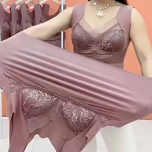 🔥【Kupite 1, dobite 1 gratis】❤️【40-100 kg】Jesensko in zimsko spodnje perilo iz gosjega žameta s čipko, lep hrbet, dodatki za nabiranje prsi, preprečevanje povešenih prsi✅【Priporočilo zdravnika】