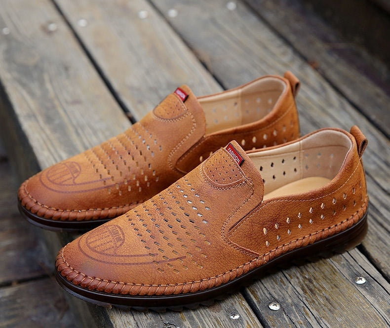 【39-44】2026 Męskie ręcznie robione, skórzane, codzienne buty outdoorowe
