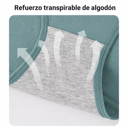 💖【6 piezas por solo 29 euros】🔥Ropa interior de talle alto que realza los glúteos, confeccionada con tejido de algodón puro de primera calidad✨️ (45-105 kg)