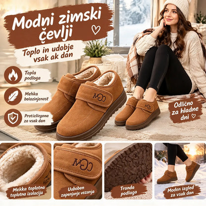 【36–41】Modni kratki ženski zimski škornji – nov slog podloženih škornjev za sneg