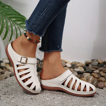 👡 Poletni čevlji iz perforiranega usnja, zapenjanje na ježka, ergonomski podplat proti utrujenosti, velikosti 36-43! ☀️✨