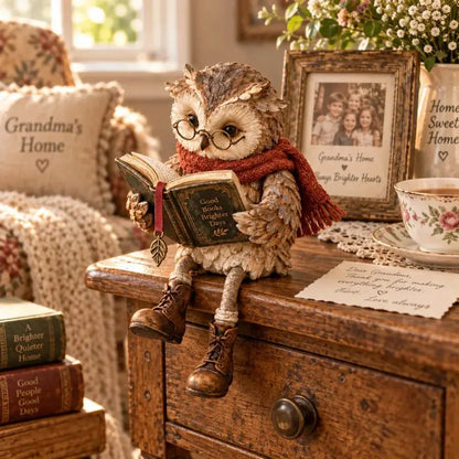 🦉Časovno omejena ponudba!  Čudovita figurica bralne sove