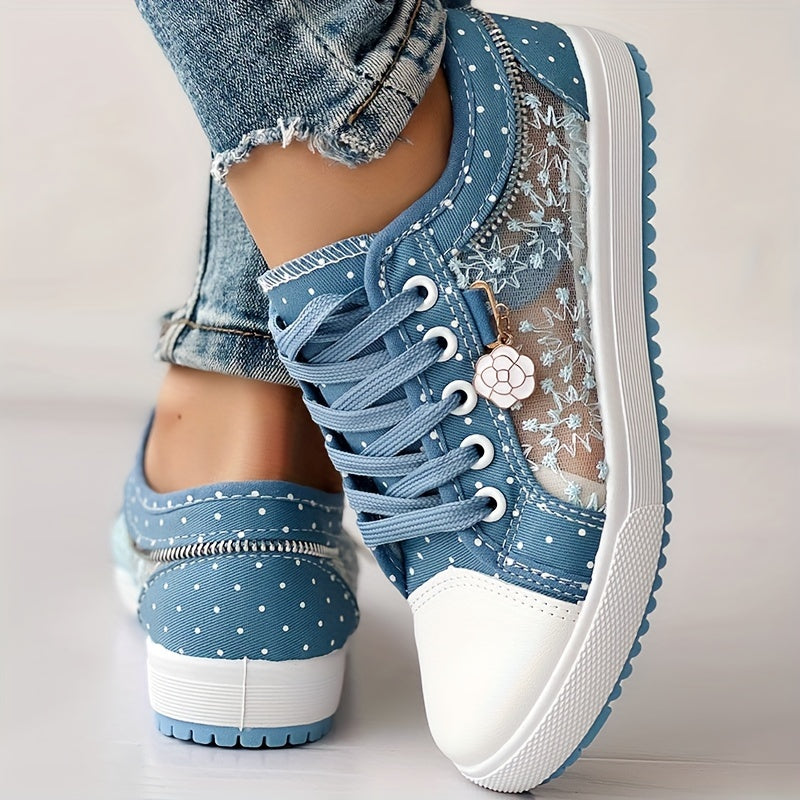 💕【35-42】2026 zapatos de lona de encaje huecos casuales de moda