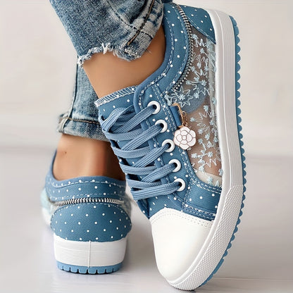 💕【35-42】2026 zapatos de lona de encaje huecos casuales de moda