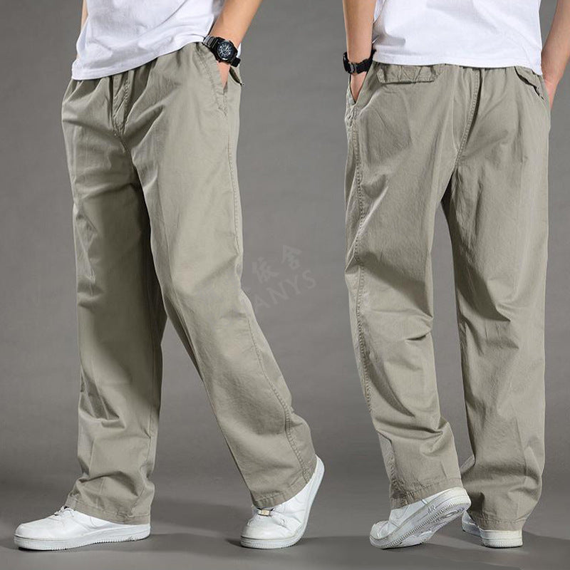 🔥【50-130KG】2025 nove moške hlače plus size casual straight