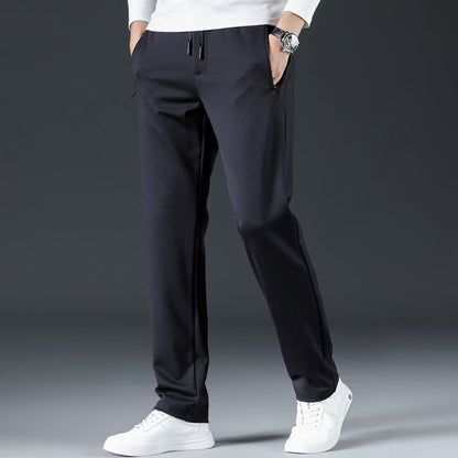 🔥【¡50% de descuento!】Pantalones casuales de verano sueltos con cintura elástica para hombre_4314701