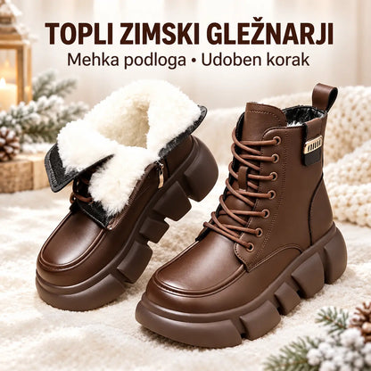👢【35~40】Ženski škornji iz mehkega pravega usnja in volne