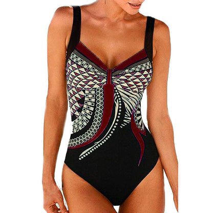 【S-3XL】Nove enodelne kopalke z vintage vzorcem 2026 Nove enodelne kopalke z vintage tiskom